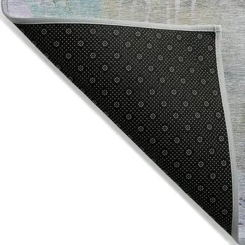 8' X 10' Taupe Abstract Washable Indoor Outdoor Area Rug