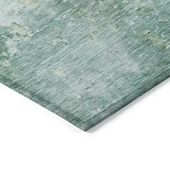8' Emerald Round Abstract Washable Indoor Outdoor Area Rug