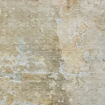 8' X 10' Khaki Abstract Washable Indoor Outdoor Area Rug
