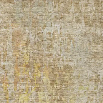 8' X 10' Khaki Abstract Washable Indoor Outdoor Area Rug