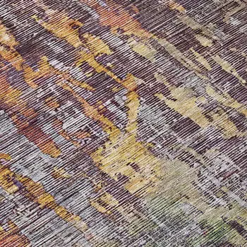 10' X 14' Pewter Abstract Washable Indoor Outdoor Area Rug