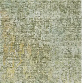 3' X 5' Sage Abstract Washable Indoor Outdoor Area Rug