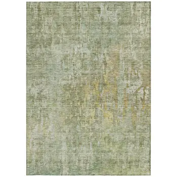 9' X 12' Sage Abstract Washable Indoor Outdoor Area Rug