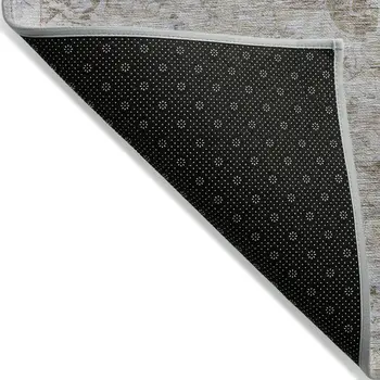 10' X 14' Chocolate Floral Medallion Washable Indoor Outdoor Area Rug