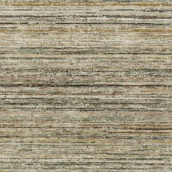 8' X 10' Beige Striped Washable Indoor Outdoor Area Rug