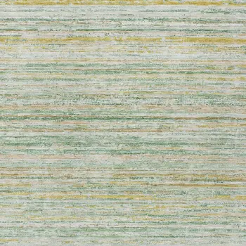 8' X 10' Mint Green Striped Washable Indoor Outdoor Area Rug