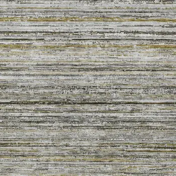10' X 14' Pewter Striped Washable Indoor Outdoor Area Rug