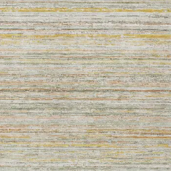 3' X 5' Sage Striped Washable Indoor Outdoor Area Rug