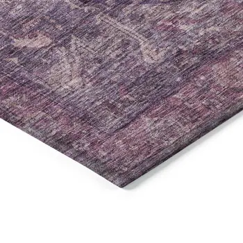 3' X 5' Eggplant Medallion Washable Indoor Outdoor Area Rug