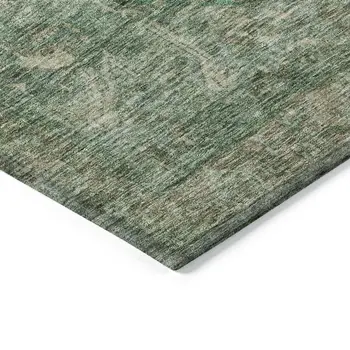 8' Emerald Round Medallion Washable Indoor Outdoor Area Rug