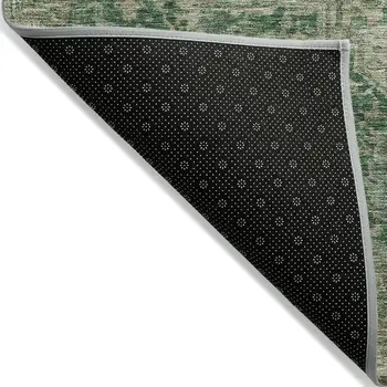 8' X 10' Emerald Medallion Washable Indoor Outdoor Area Rug