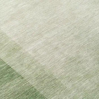 8' Artichoke Green Round Geometric Washable Indoor Outdoor Area Rug