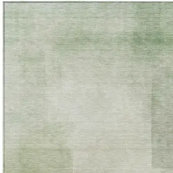 10' X 14' Artichoke Green Geometric Washable Indoor Outdoor Area Rug