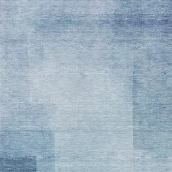 5' X 8' Blue Geometric Washable Indoor Outdoor Area Rug