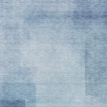 9' X 12' Blue Geometric Washable Indoor Outdoor Area Rug