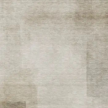 3' X 5' Khaki Geometric Washable Indoor Outdoor Area Rug