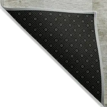 3' X 5' Beige Geometric Washable Indoor Outdoor Area Rug