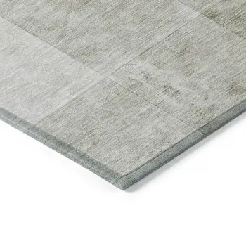 3' X 5' Beige Geometric Washable Indoor Outdoor Area Rug