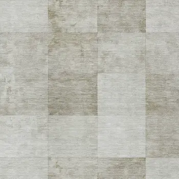 9' X 12' Beige Geometric Washable Indoor Outdoor Area Rug