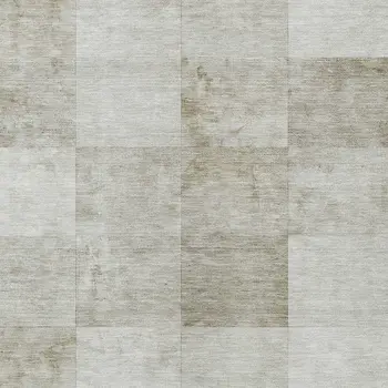 10' X 14' Beige Geometric Washable Indoor Outdoor Area Rug