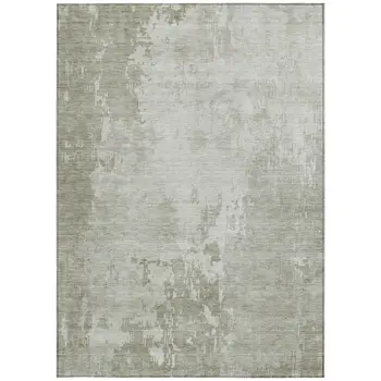 3' X 5' Linen Abstract Washable Indoor Outdoor Area Rug