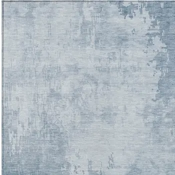 5' X 8' Sky Blue Abstract Washable Indoor Outdoor Area Rug