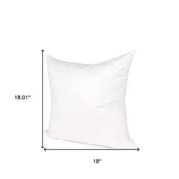 18" White Cotton Down Blend Throw Pillow Insert