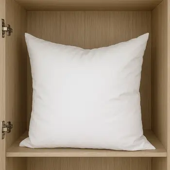 18" White Cotton Down Blend Throw Pillow Insert
