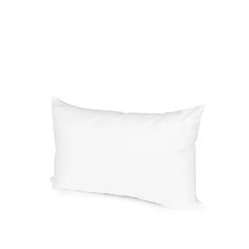 13" X 21" White Lumbar Cotton Down Blend Throw Pillow Insert
