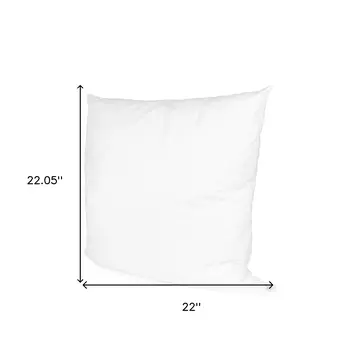 22" White Cotton Throw Pillow Insert