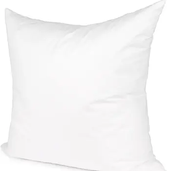 24" White Cotton Down Blend Throw Pillow Insert