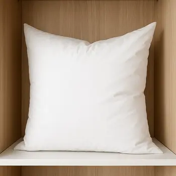 24" White Cotton Down Blend Throw Pillow Insert
