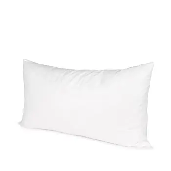 16" X 28" White Cotton Down Blend Throw Pillow Insert