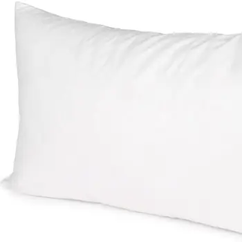 16" X 28" White Cotton Down Blend Throw Pillow Insert