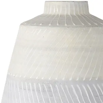 17" Gray Round Ceramic Table Vase