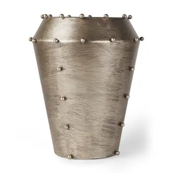 12" Silver Metal Table Vase