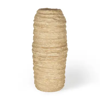 18" Beige Clay Table Vase
