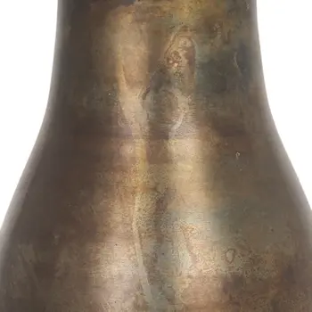 12" Gold Metal Table Vase