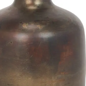 9" Gold Cylinder Metal Table Vase