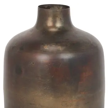 9" Gold Cylinder Metal Table Vase
