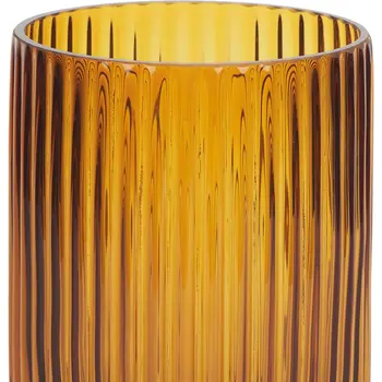 8" Yellow Cylinder Glass Table Vase