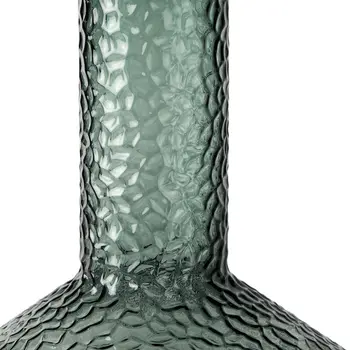 12" Green Tulip Glass Table Vase
