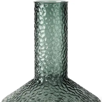12" Green Tulip Glass Table Vase