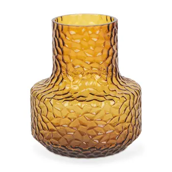 7" Yellow Tulip Glass Table Vase