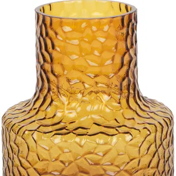 7" Yellow Tulip Glass Table Vase