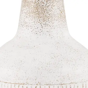 11" White Cylinder Metal Table Vase