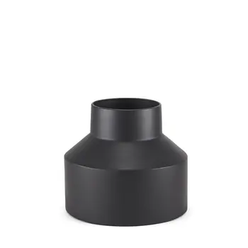 8" Black Tulip Metal Table Vase