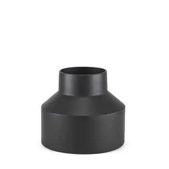 8" Black Tulip Metal Table Vase
