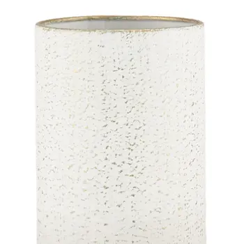13" Beige Cylinder Metal Table Vase