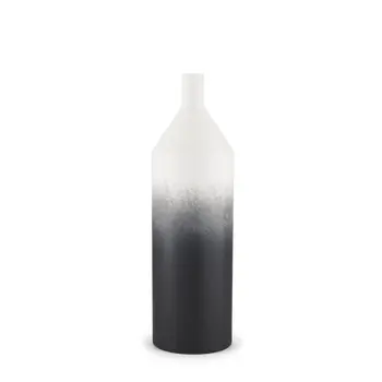 20" Black Tulip Metal Table Vase